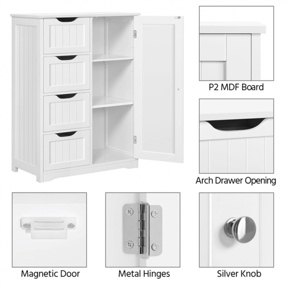 Large Wooden Bathroom Floor Cabinet