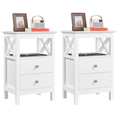 2x Side Table Nightstand End Table