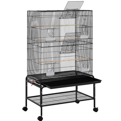 Large Parrot Cage Rolling Metal Bird Cage