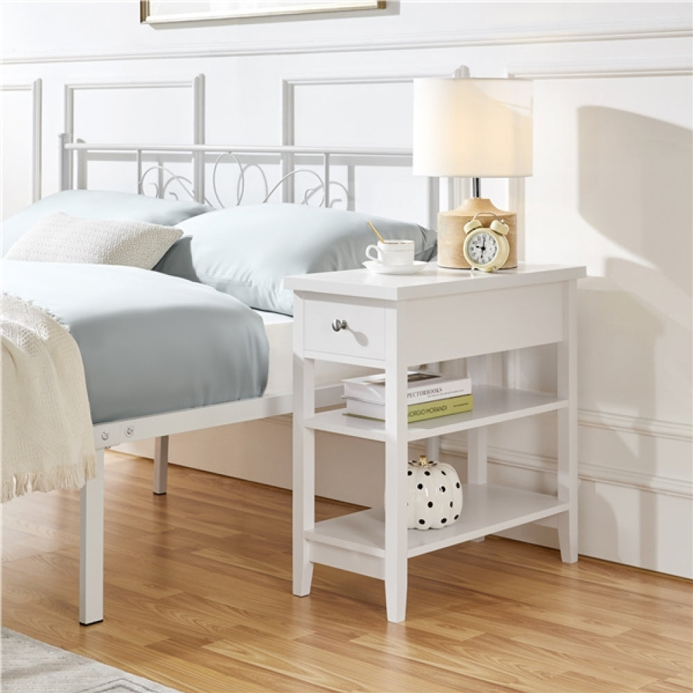 3-Tier End Table with Drawer