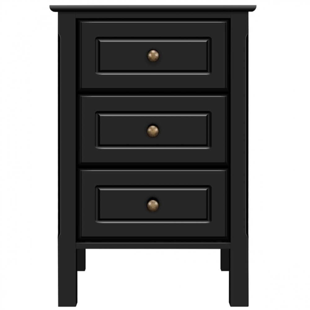2x Side Table Nightstand End Table 3-drawer Side Table