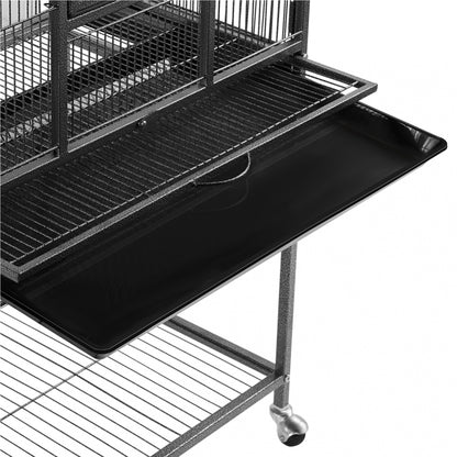 53.5″H Mobile Large Parrot Cage w/ Stand Bird Cage