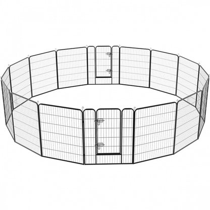 16 Panels Heavy Duty Pet Playpen Pet Exercise Barrier Fence