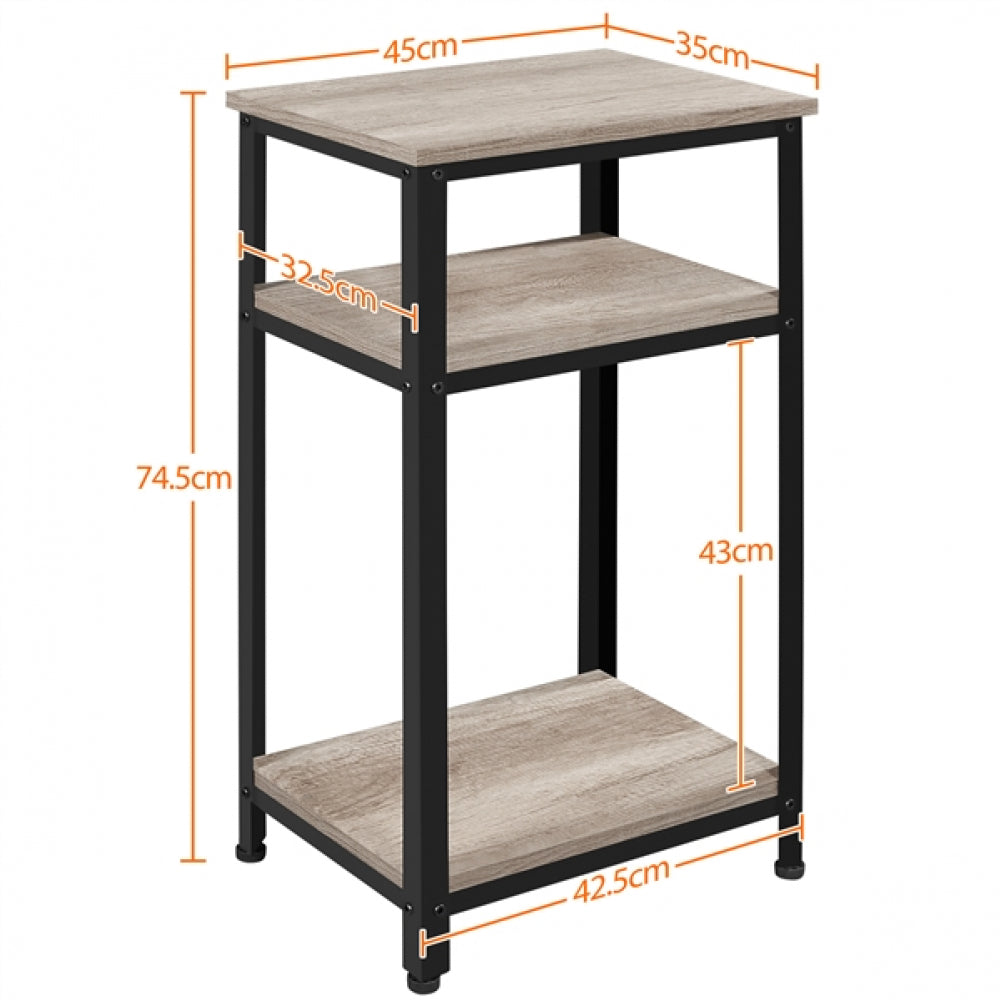 Side Table Rustic Industrial End Telephone Table