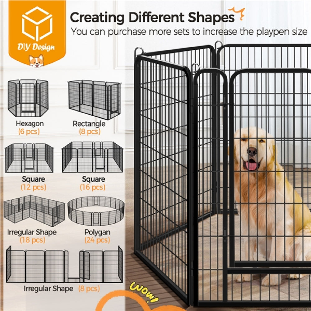 12 Panels Heavy Duty Dog Playpen Panels