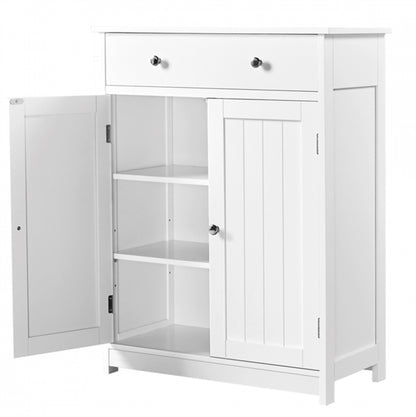Free-Standing Bathroom Cabinet Storage Cabinet with 1 Drawer 2 Doors