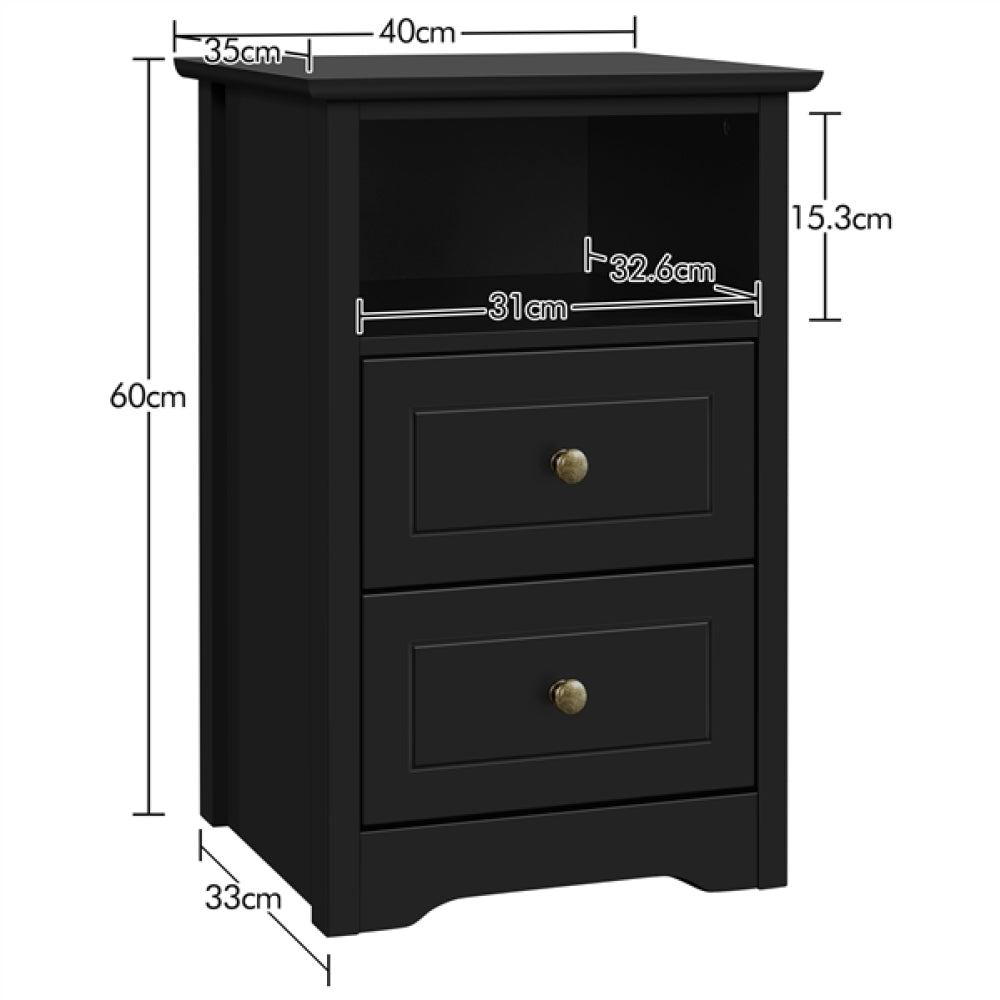 2 Drawer Bedside Table Sofa Side Table