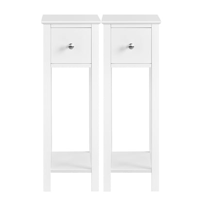 Slim Bedside Tables Nightstand Set of 2