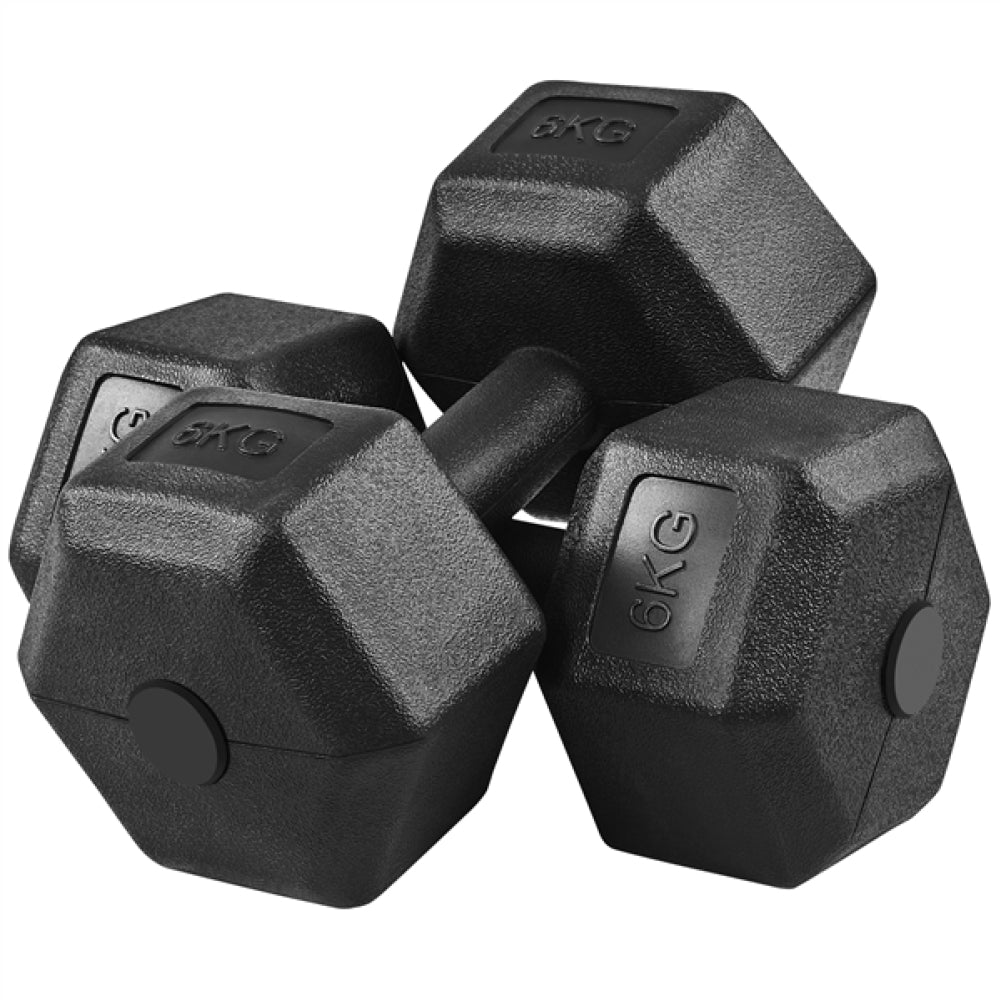 2x6kg Hexagon Dumbbells Set