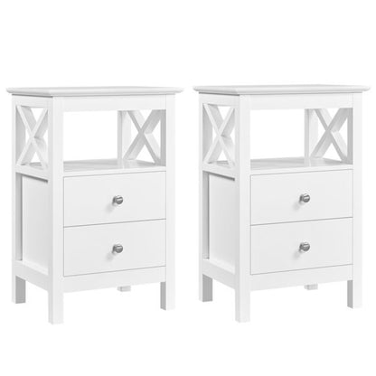 2x Side Table Nightstand End Table