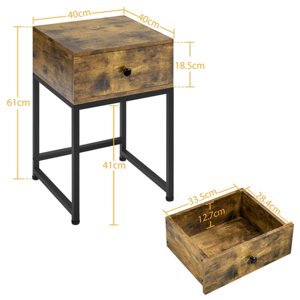 2x Side Table Nightstand Accent Table End Table