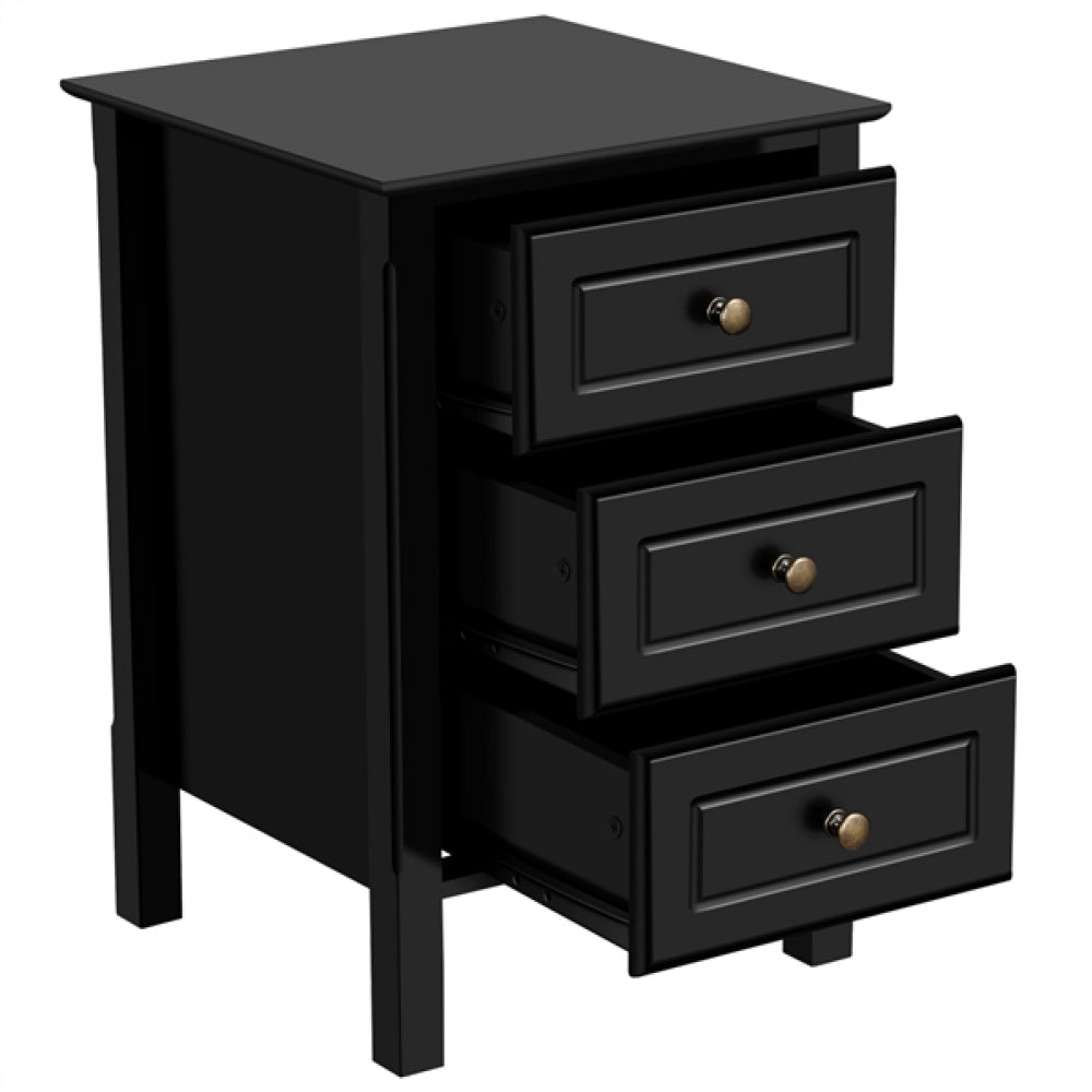 2x Side Table Nightstand End Table 3-drawer Side Table