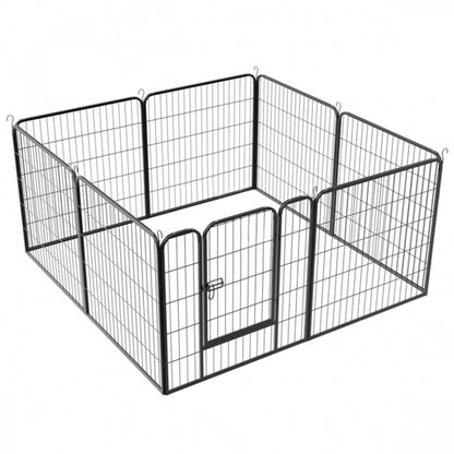 8 Panel Dog Pen Playpen Play Yard Metal Exercise Barrier Pet Pen