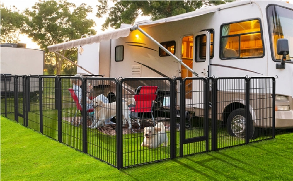 24 Panels Dog  Pen Metal Pet Playpen