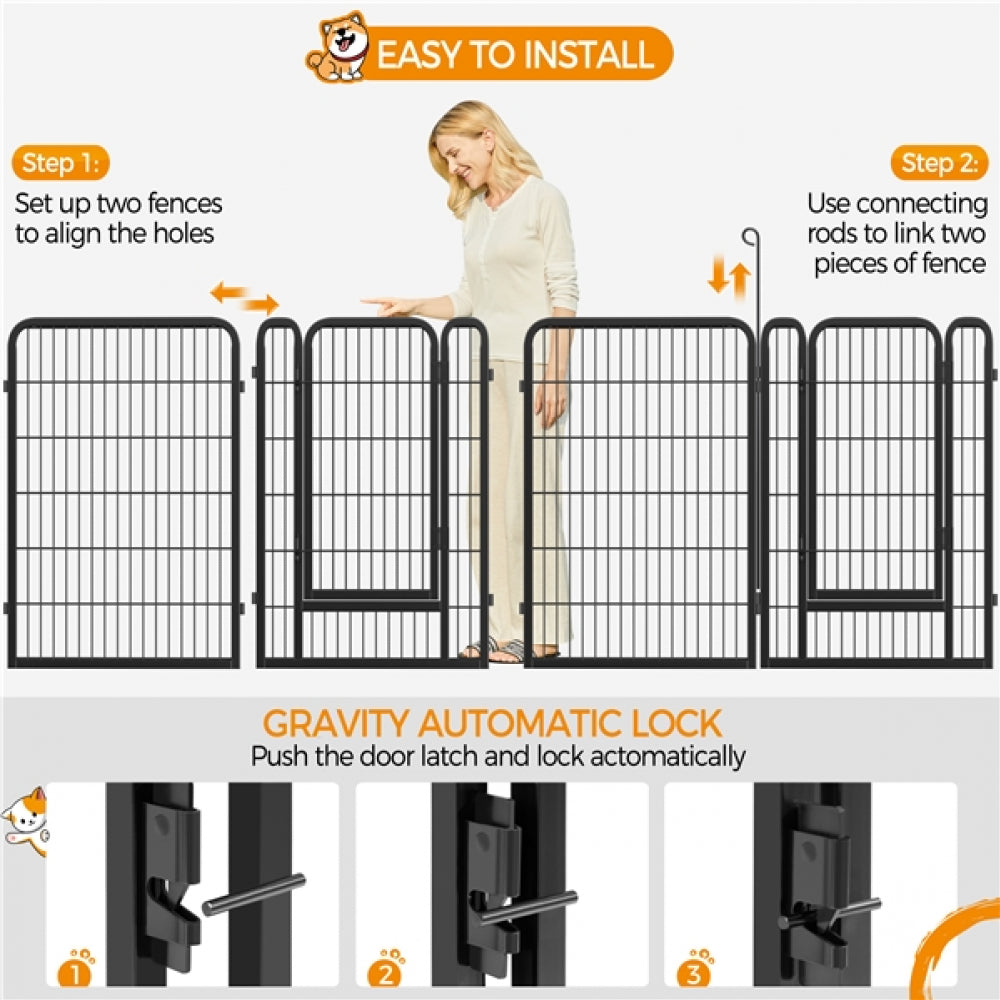 12 Panels Heavy Duty Dog Pen