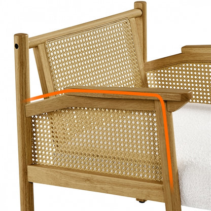 Boucle Upholstered Accent Chair Lounge Chair