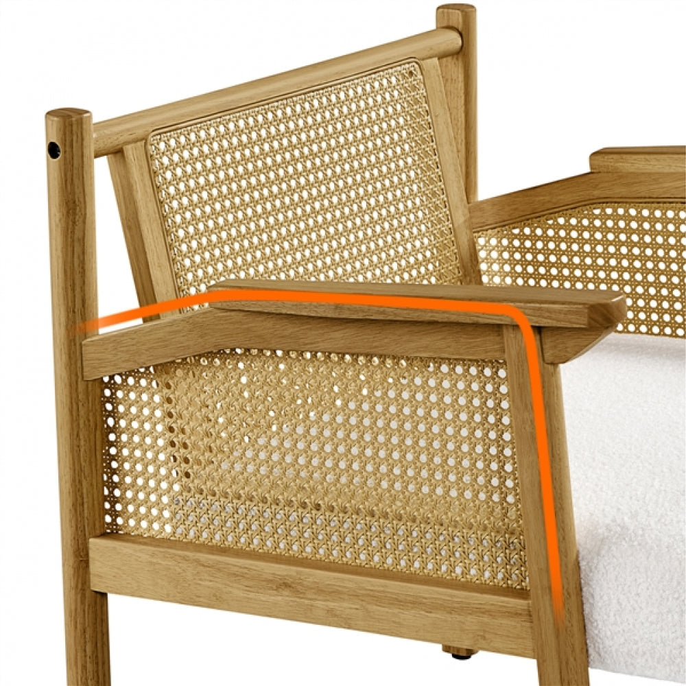 1 Pair Boucle Upholstered Accent Chair Lounge Chair