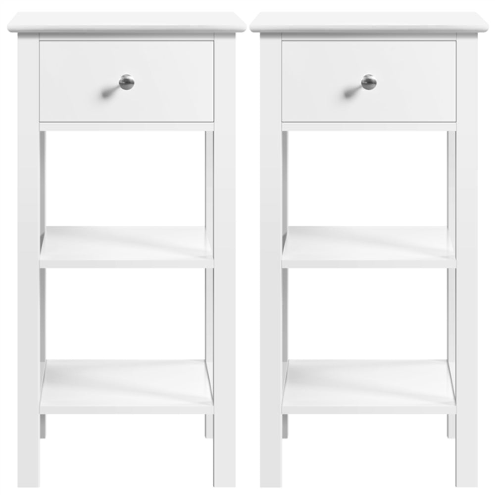 2PCS Narrow Bedside Table Nightstand