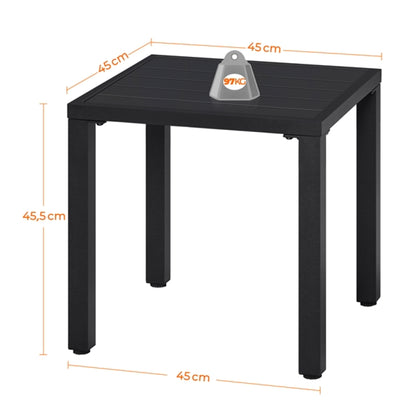 2pcs Dining Chairs + Outdoor Coffee End Table
