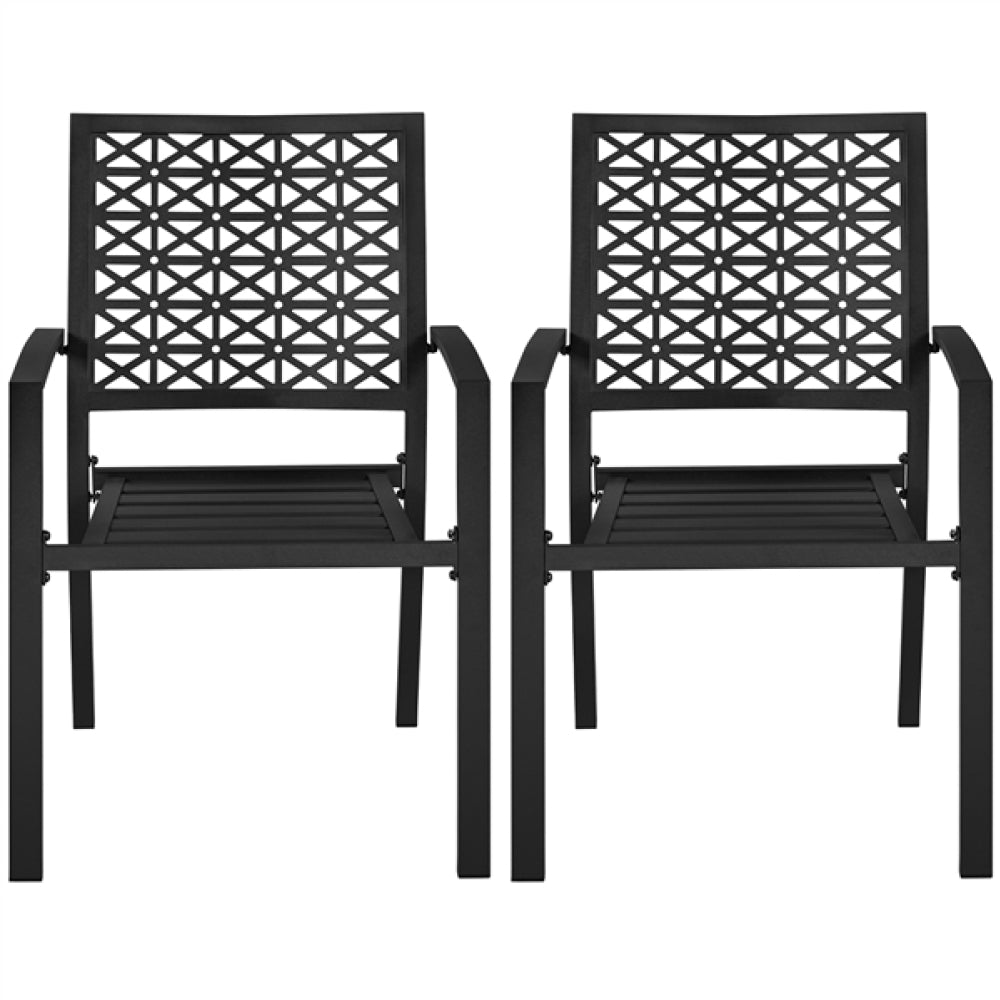 2pcs Dining Chairs + Outdoor Coffee End Table