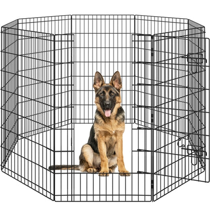 8 Panel Foldable Metal Dog Exercise Pen