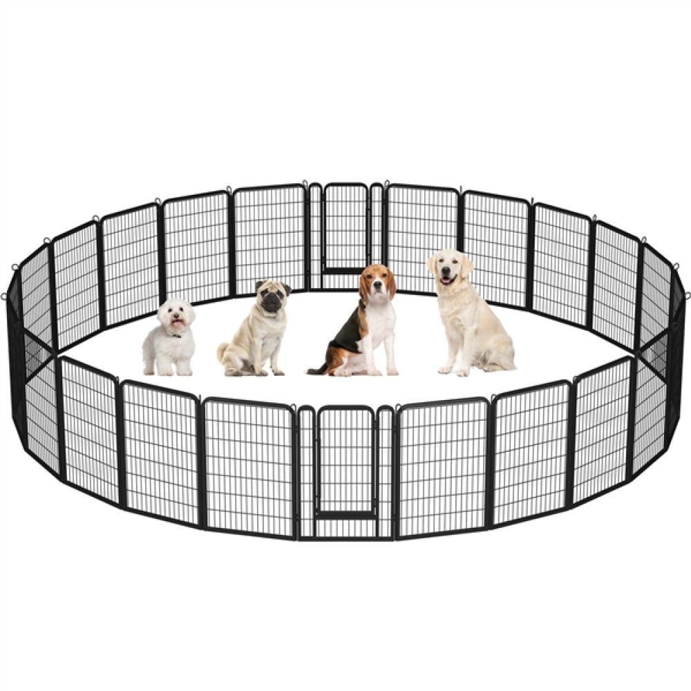 24 Panels Dog  Pen Metal Pet Playpen