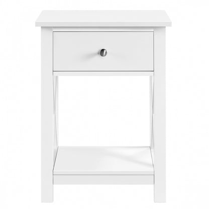 Improved Quality Wood X Shape Bedside End Table Set of 2 Storage Cabinet Nightstand