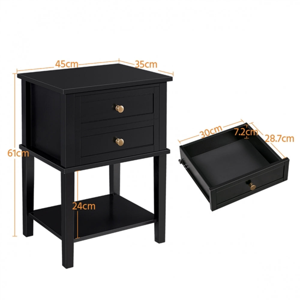2pcs Nightstand Side Table End Table