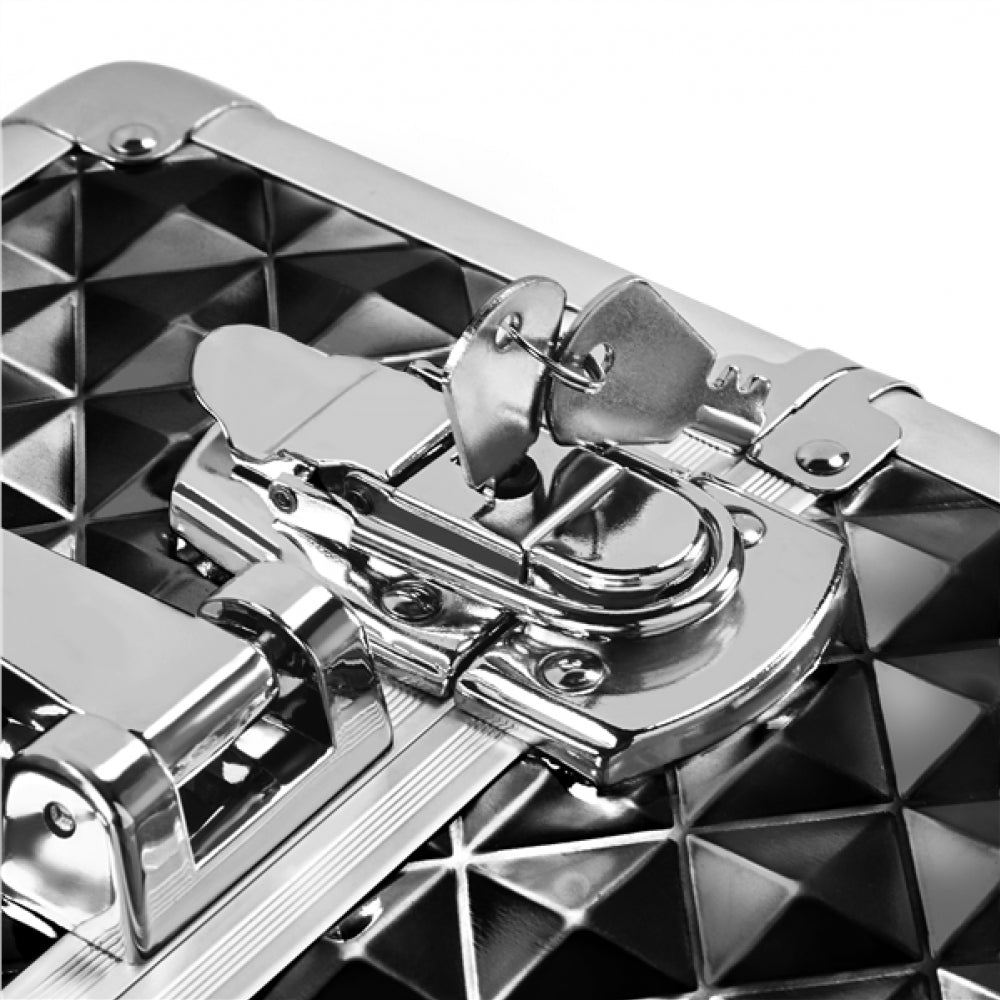 3-in-1 Rolling Makeup Train Case Portable Cosmetic Trolley