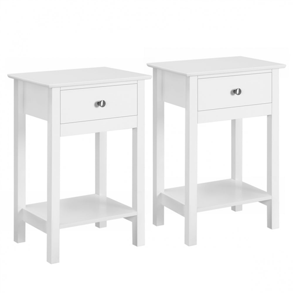 Bedside End Table Storage Cabinet Night Stand with Drawer