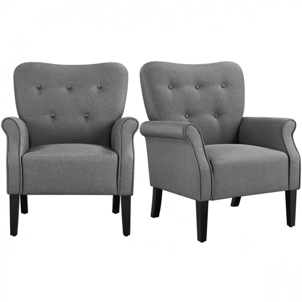 1 Pair Mid-century Modern Accent Chair Armchair