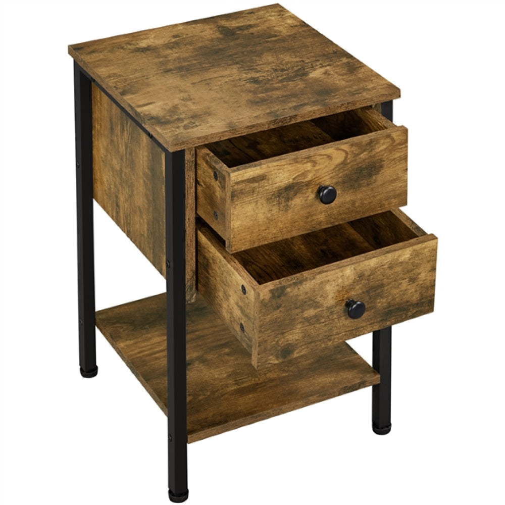 2-Drawer Side Table End Table Nightstand
