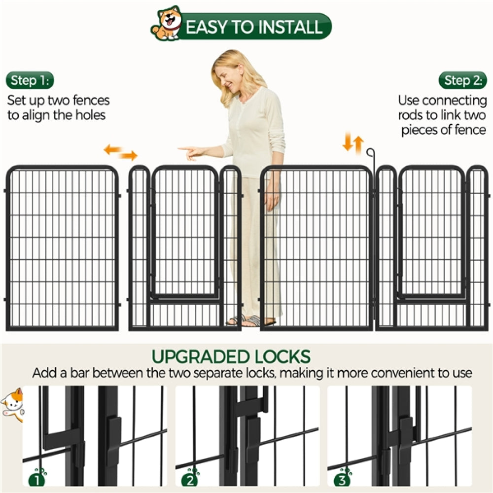 24 Panels Heavy Duty Dog Playpen