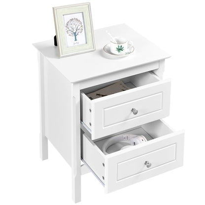 End Table Side Table Nightstand Bedside Table with 2 Drawers