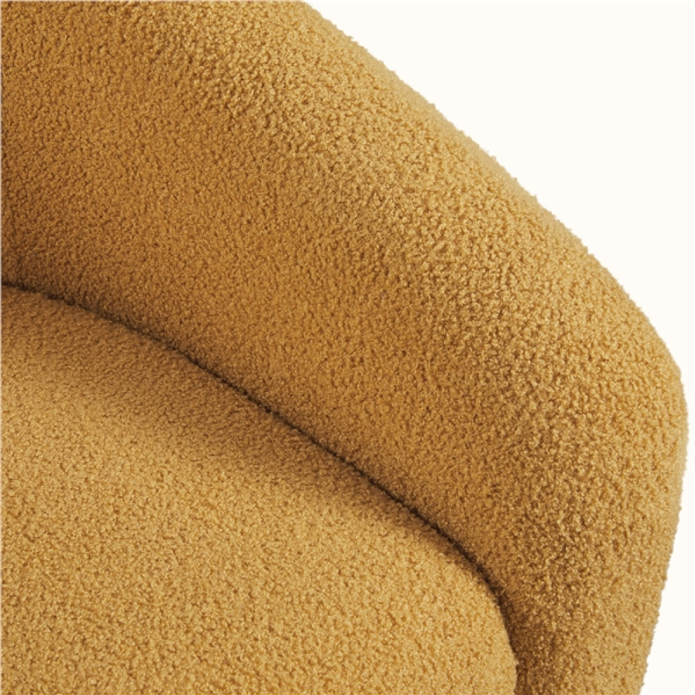 Boucle Club Chair Accent Barrel Chair