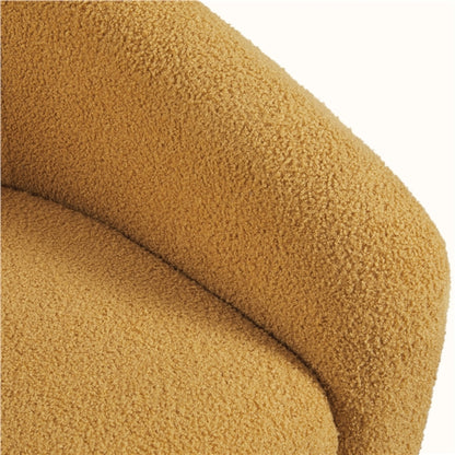 Boucle Club Chair Accent Barrel Chair