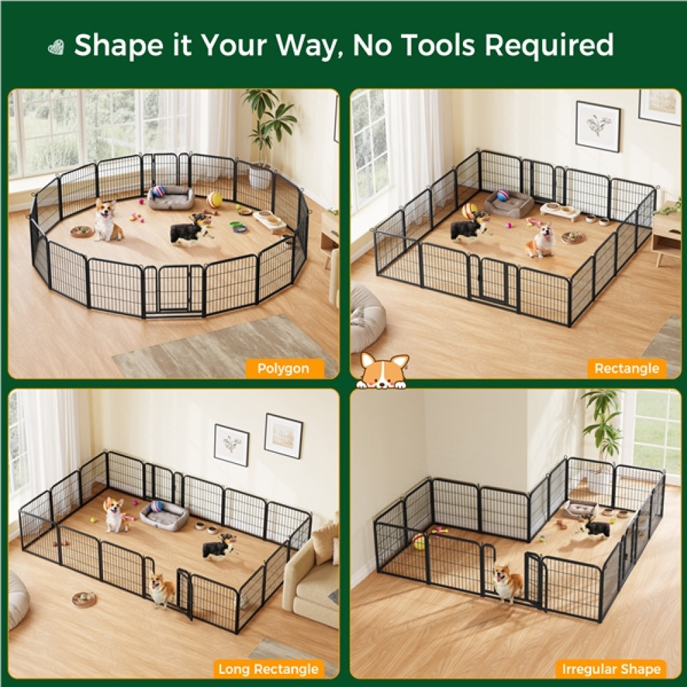 16pcs Dog Pen Pet Barrier Fence