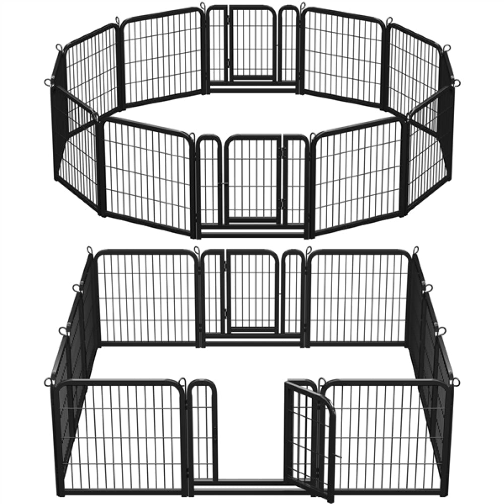 12 Panels Dog Playpen Metal Pet Pen