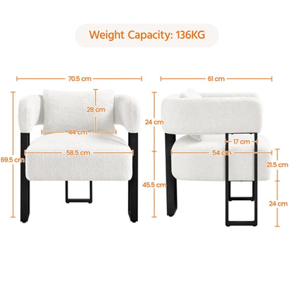2pcs Accent Chair Armchair