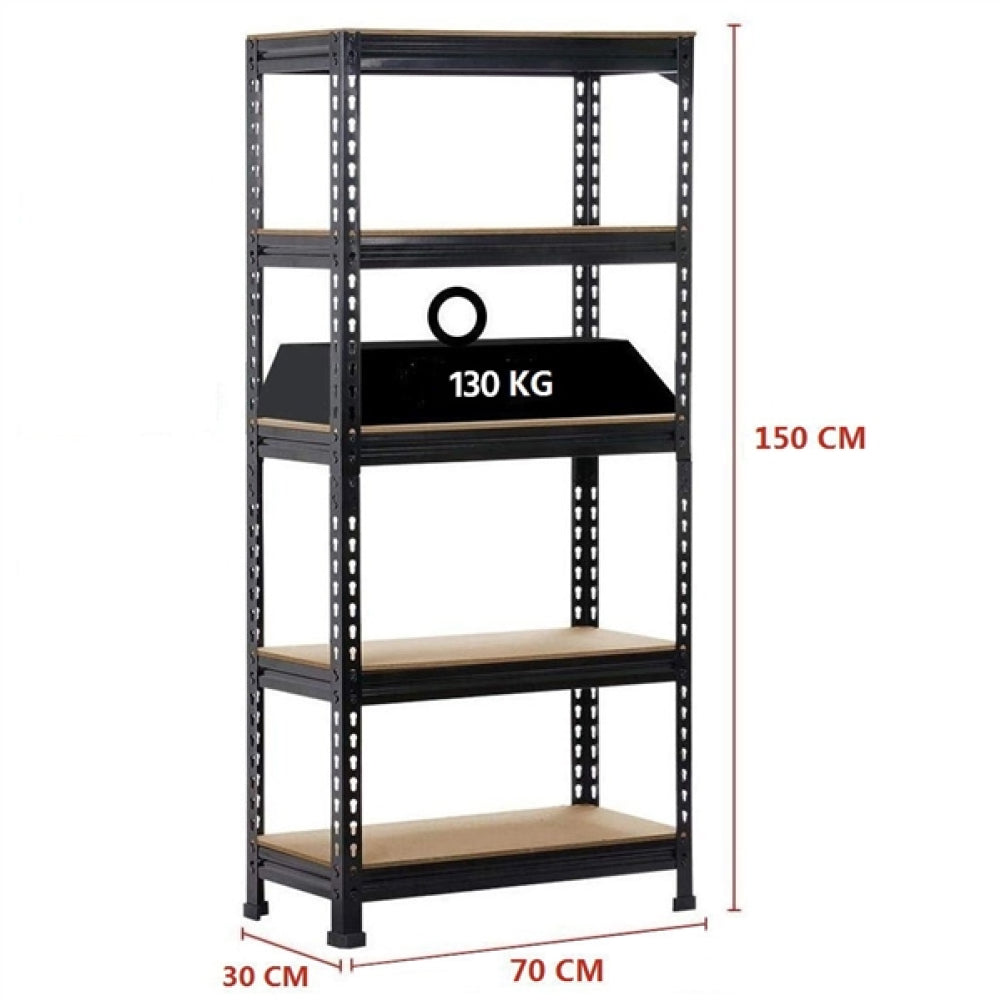 2pcs 5-Tier Utility Shelves Adjustable Metal Shelving Units