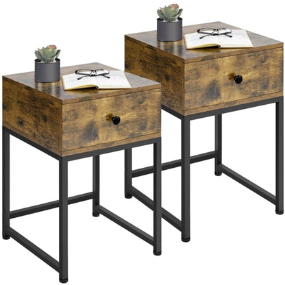2x Side Table Nightstand Accent Table End Table