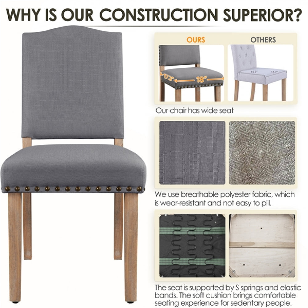 2PCS Upholstered Kitchen Chairs for Living Room Dining Room