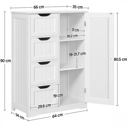 Large Wooden Bathroom Floor Cabinet
