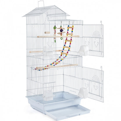 Metal Parrot Cage Bird cage w/ Swing & Ladder