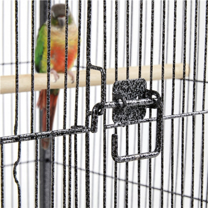 40-Inch H Wrought Iron Bird Cage with Rolling Stand