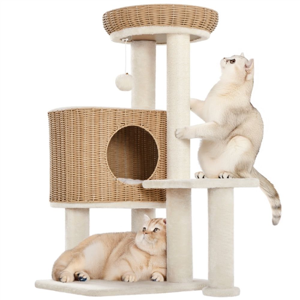 36″ Tall Rattan Cat Tree