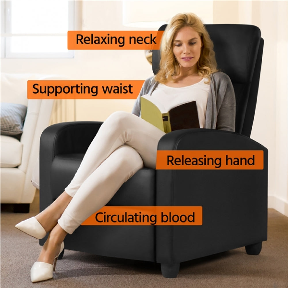 1 pair PU Leather Recliner Chairs