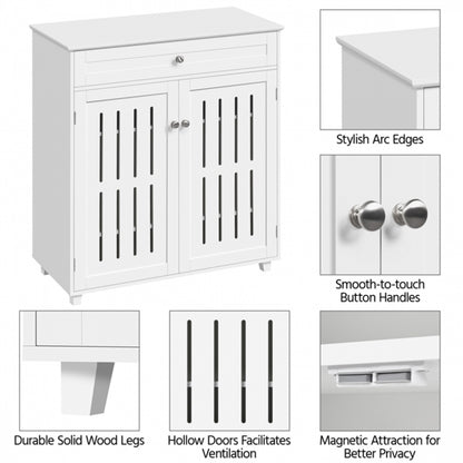 4 Tier Shoe Storage Cabinet 1 Drawer Closed Adjustable Shoes Rack