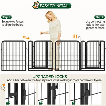 16 Panels Heavy Duty Dog Pen Playpen