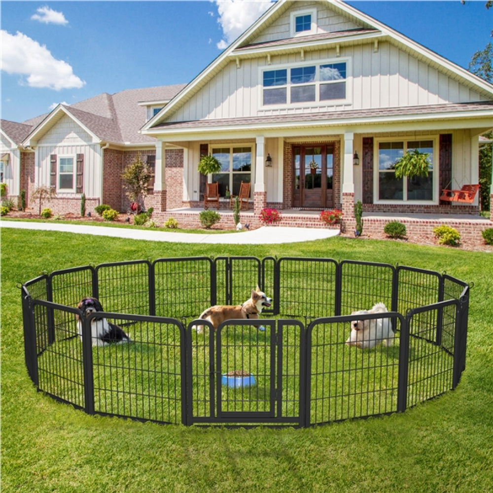 16pcs Dog Pen Pet Barrier Fence
